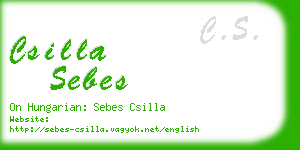 csilla sebes business card